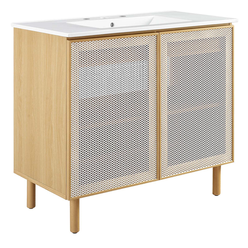 Calla 36" Perforated Metal Bathroom Vanity By Modway - EEI-6678 | Bathroom Accessories | Modishstore - 2