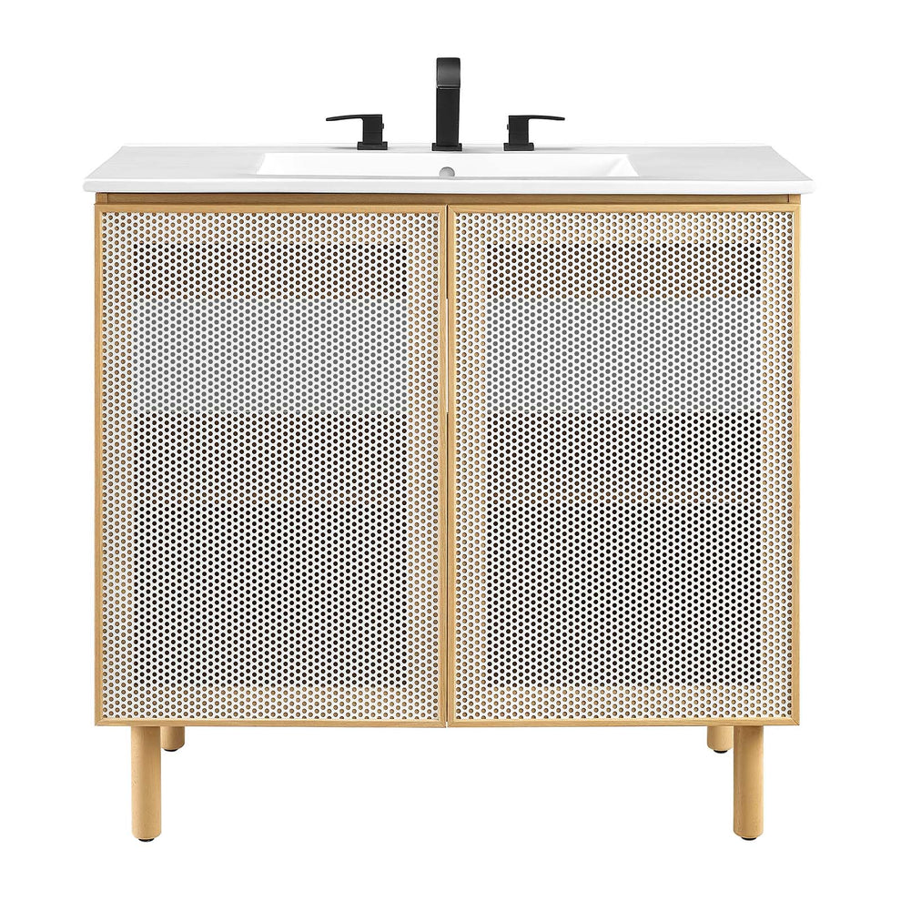 Calla 36" Perforated Metal Bathroom Vanity By Modway - EEI-6678 | Bathroom Accessories | Modishstore - 8