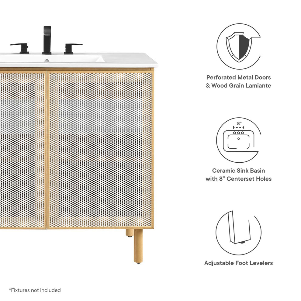 Calla 36" Perforated Metal Bathroom Vanity By Modway - EEI-6678 | Bathroom Accessories | Modishstore - 10
