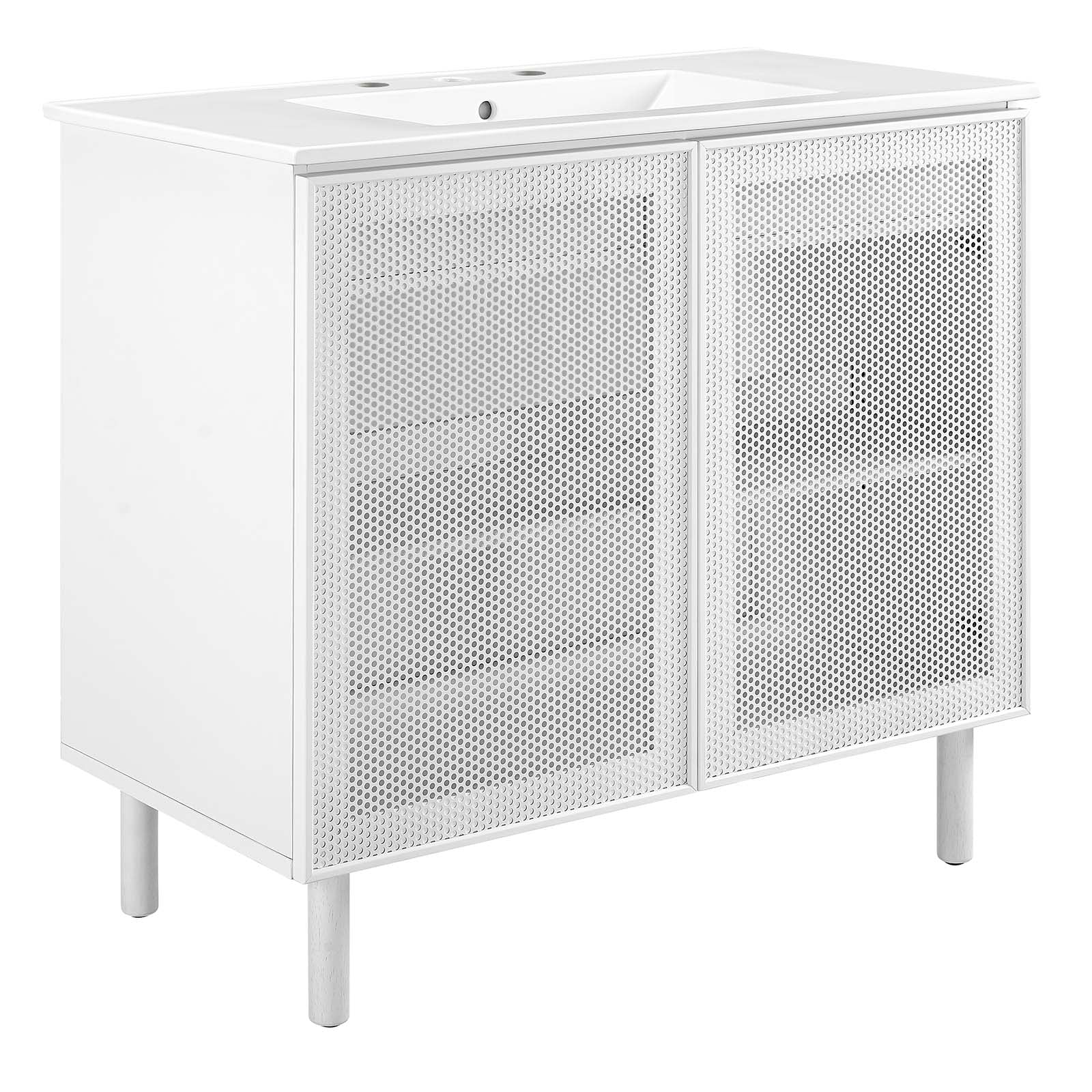 Calla 36" Perforated Metal Bathroom Vanity By Modway - EEI-6678 | Bathroom Accessories | Modishstore - 11