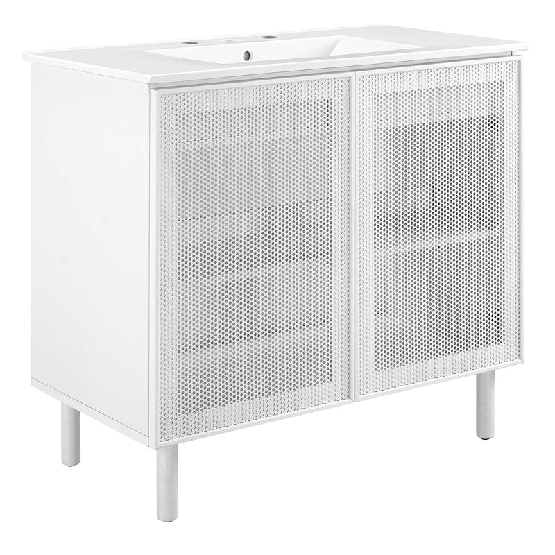Calla 36" Perforated Metal Bathroom Vanity By Modway - EEI-6678 | Bathroom Accessories | Modishstore - 11