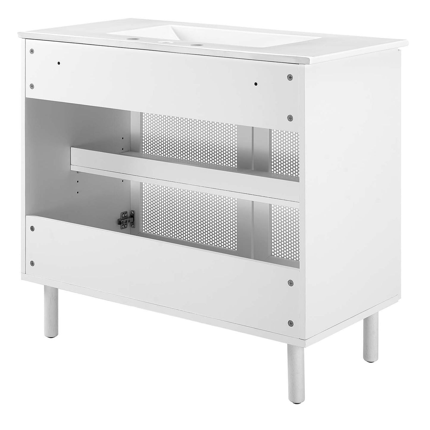 Calla 36" Perforated Metal Bathroom Vanity By Modway - EEI-6678 | Bathroom Accessories | Modishstore - 15