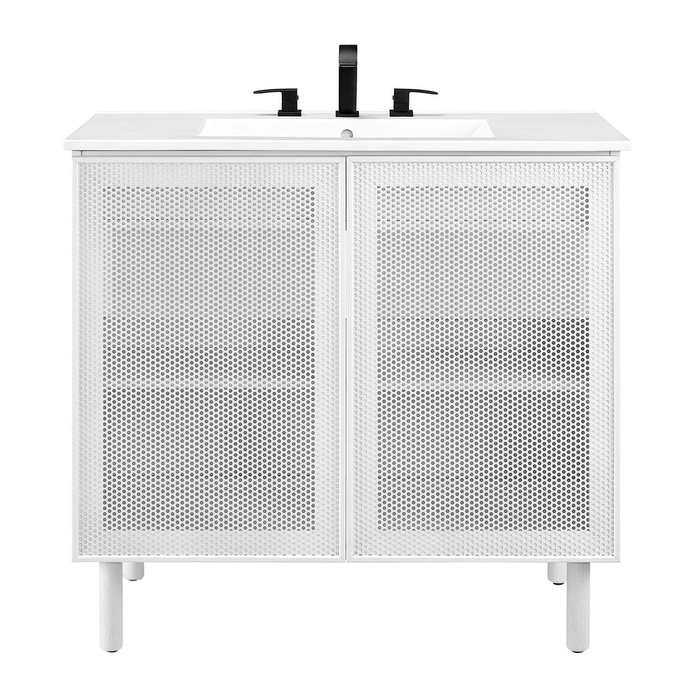 Calla 36" Perforated Metal Bathroom Vanity By Modway - EEI-6678 | Bathroom Accessories | Modishstore - 18