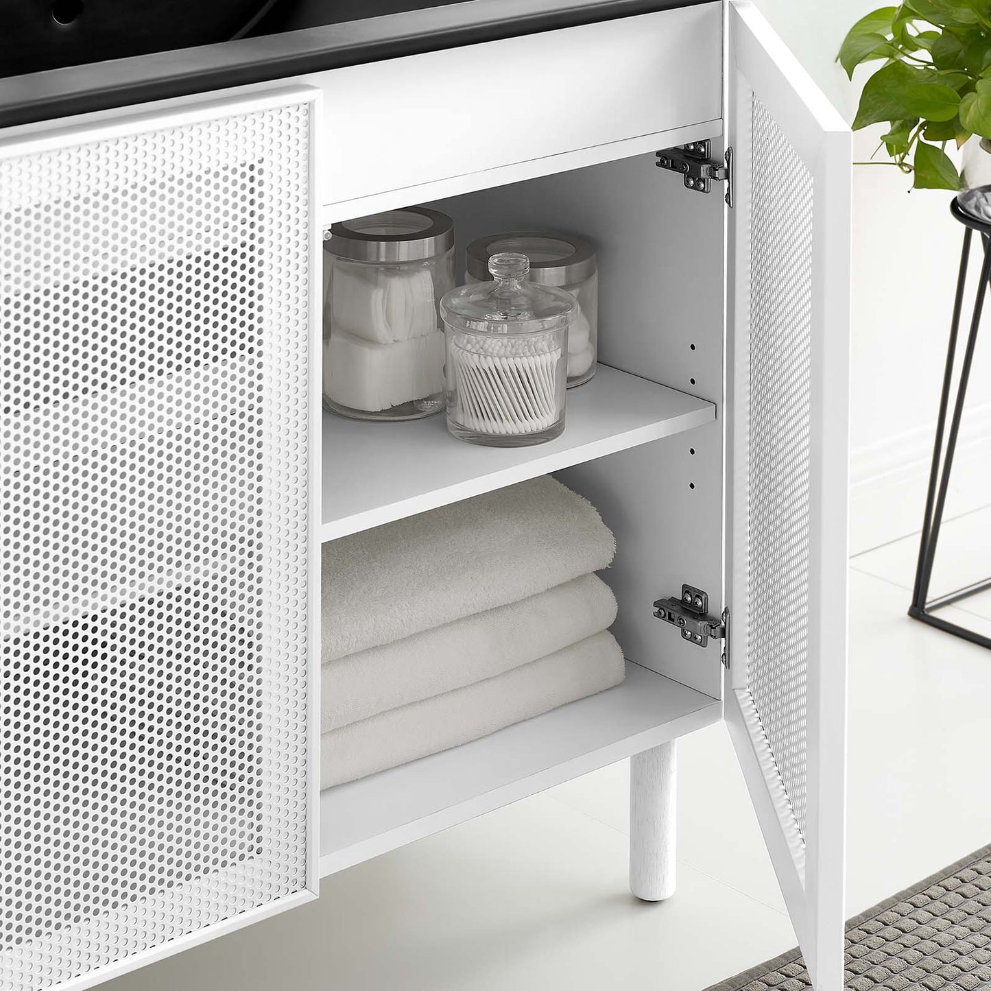 Calla 36" Perforated Metal Bathroom Vanity By Modway - EEI-6680 | Bathroom Accessories | Modishstore - 3