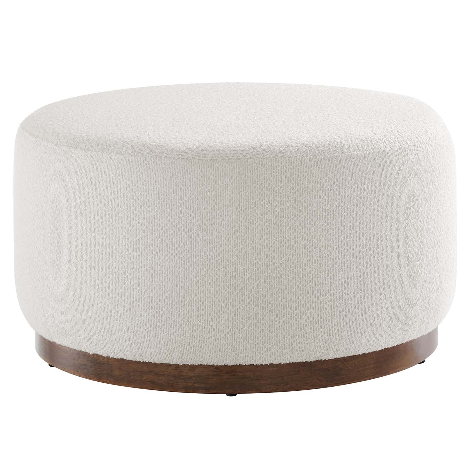 Tilden Large 29" Round Boucle Upholstered Ottoman By Modway - EEI-6681 | Ottomans | Modishstore - 2