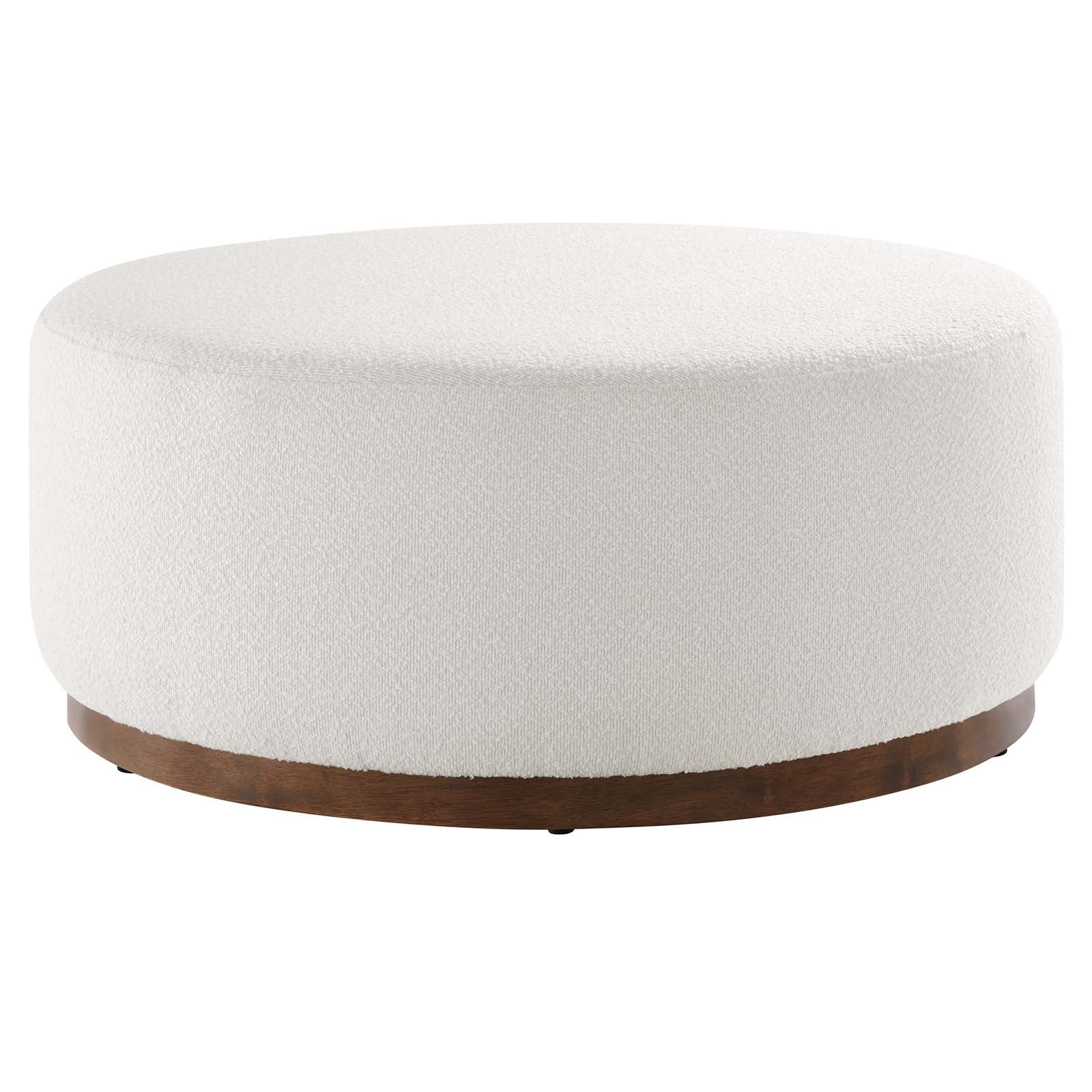 Tilden Large 38" Round Boucle Upholstered Upholstered Ottoman By Modway - EEI-6682 | Ottomans | Modishstore - 2
