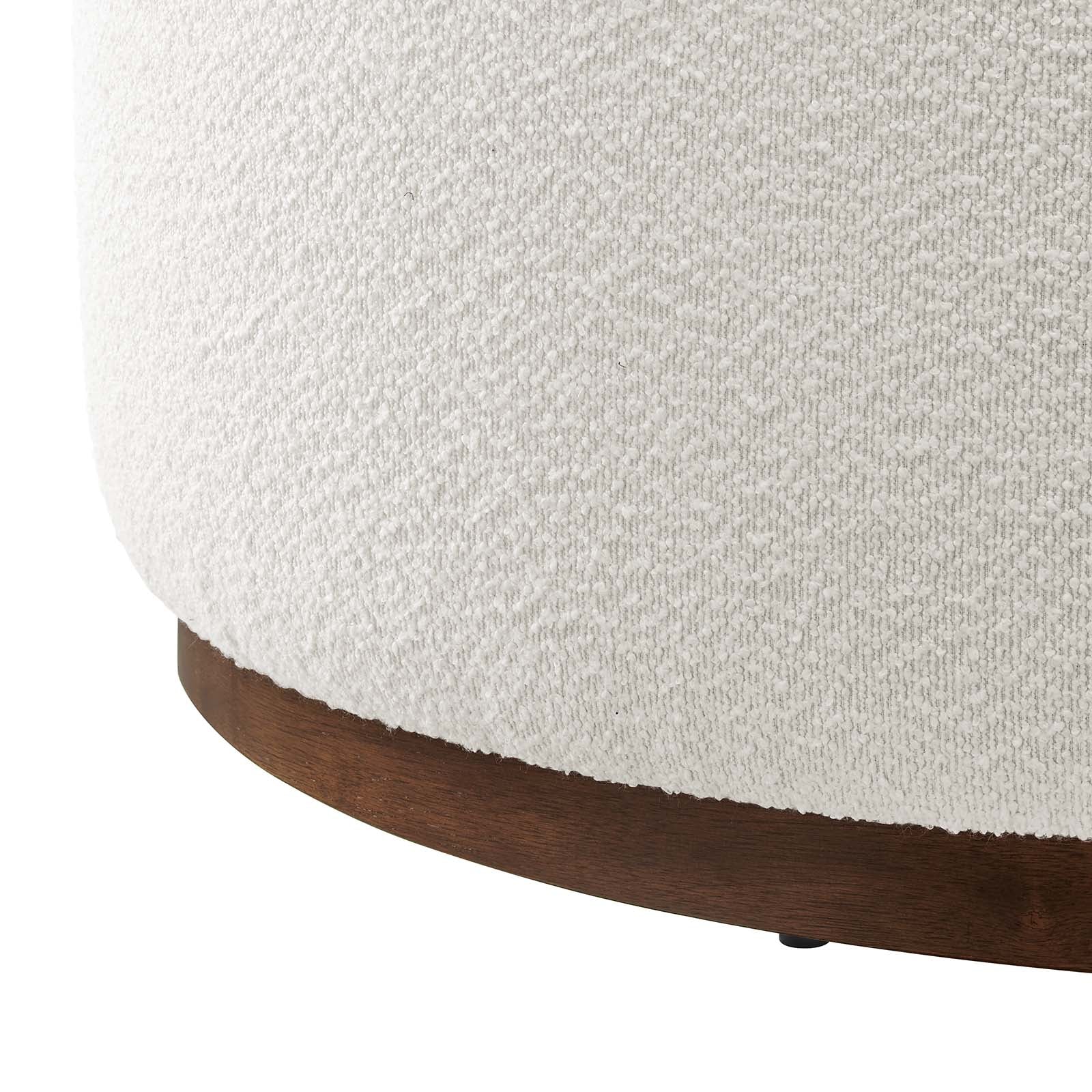 Tilden Large 38" Round Boucle Upholstered Upholstered Ottoman By Modway - EEI-6682 | Ottomans | Modishstore - 4