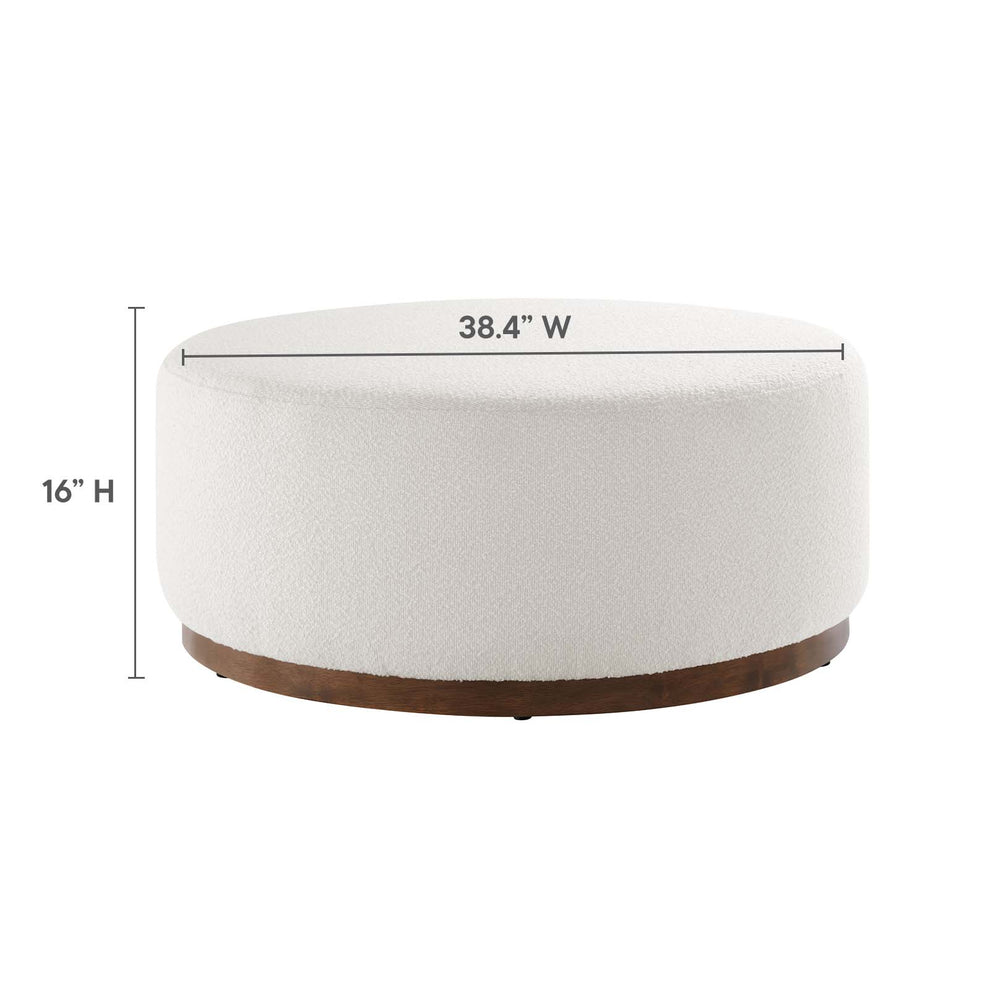 Tilden Large 38" Round Boucle Upholstered Upholstered Ottoman By Modway - EEI-6682 | Ottomans | Modishstore - 6