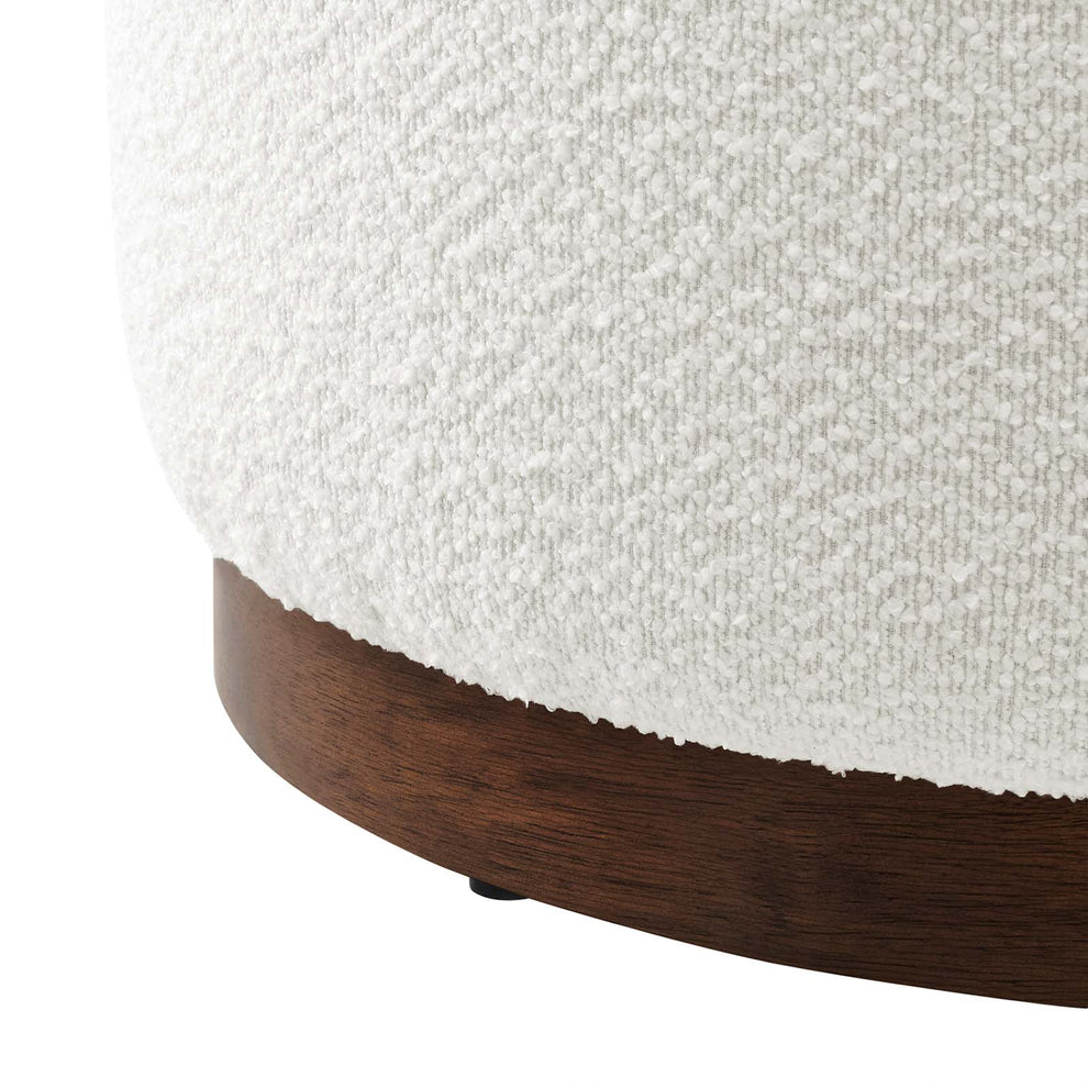 Tilden Large 23" Round Boucle Upholstered Upholstered Ottoman By Modway - EEI-6683 | Ottomans | Modishstore - 4