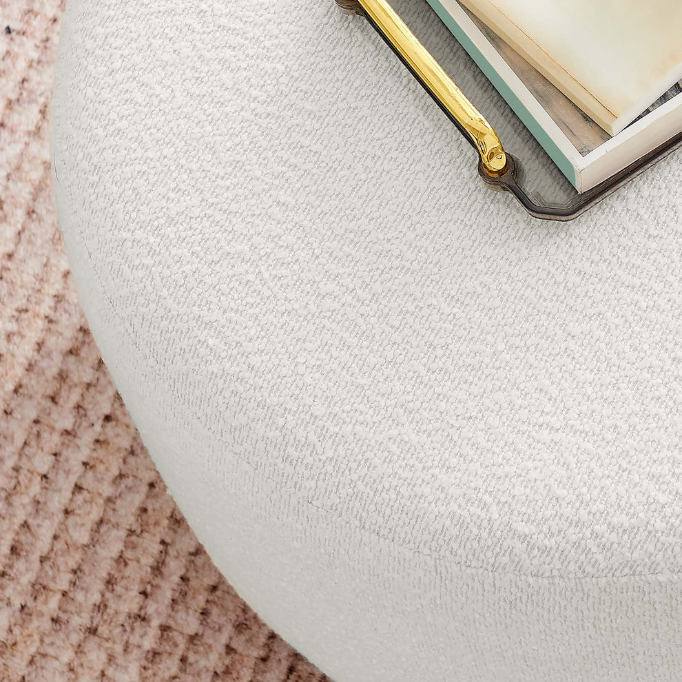 Tilden Large 23" Round Boucle Upholstered Upholstered Ottoman By Modway - EEI-6683 | Ottomans | Modishstore - 5