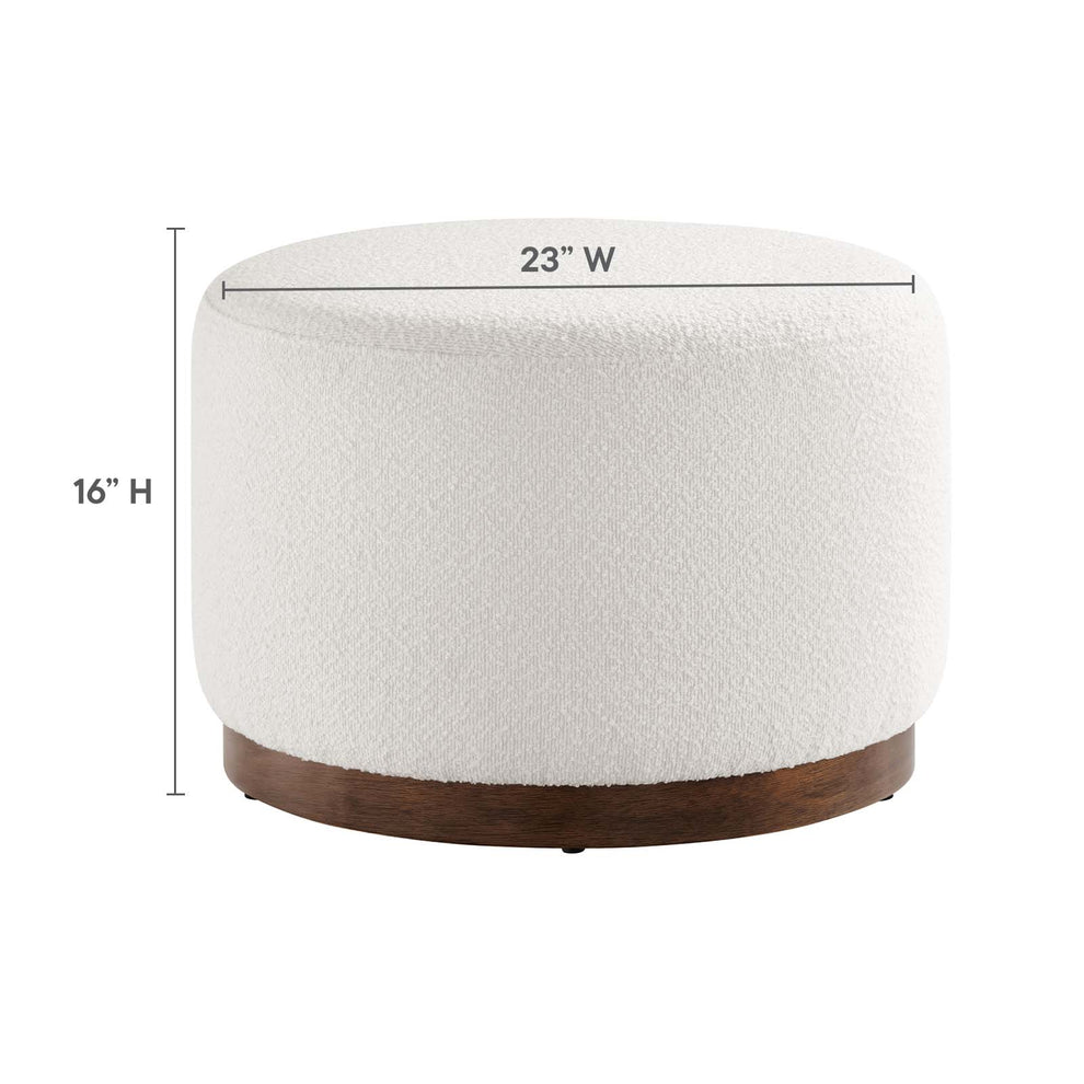 Tilden Large 23" Round Boucle Upholstered Upholstered Ottoman By Modway - EEI-6683 | Ottomans | Modishstore - 7