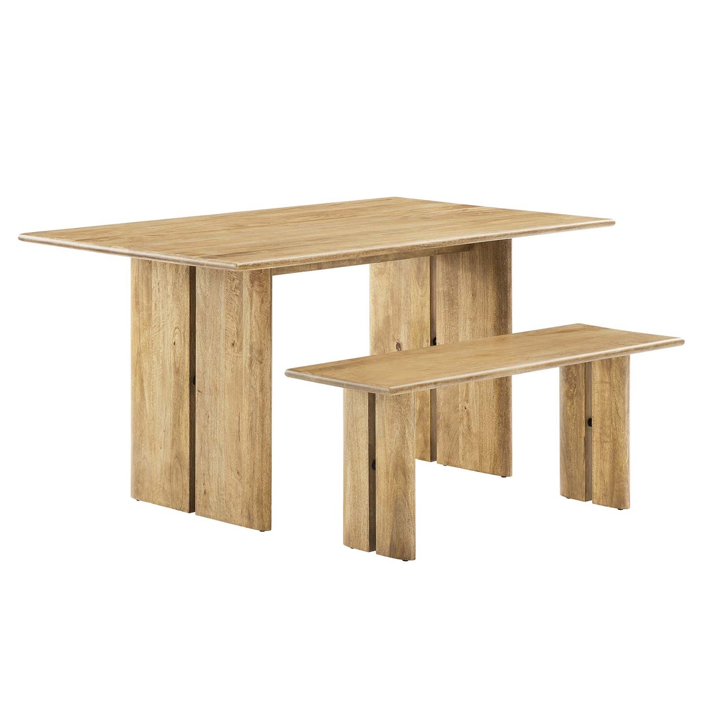 Amistad 60" Wood Dining Table and Bench Set By Modway - EEI-6690 | Dining Sets | Modishstore - 2