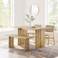 Amistad 60" Wood Dining Table and Bench Set By Modway - EEI-6690 | Dining Sets | Modishstore - 6