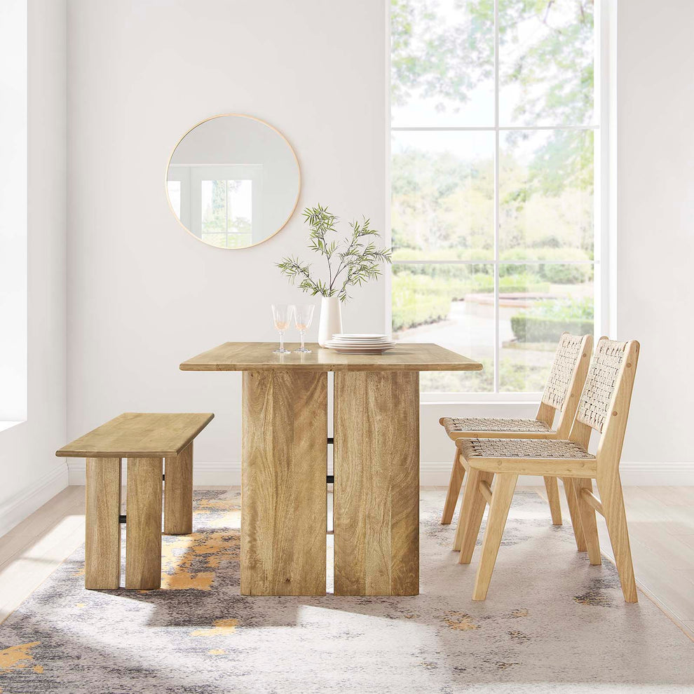 Amistad 60" Wood Dining Table and Bench Set By Modway - EEI-6690 | Dining Sets | Modishstore - 1