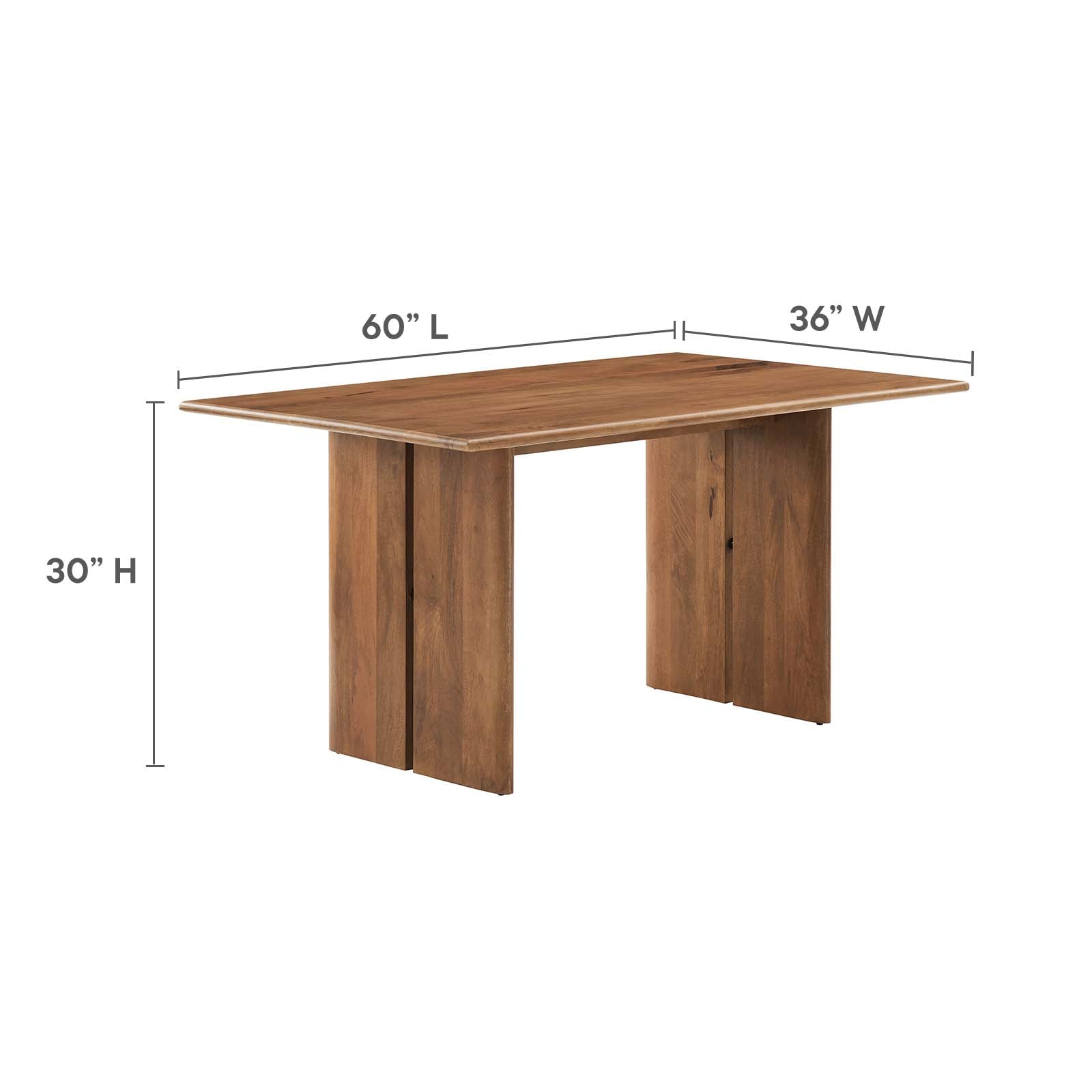 Amistad 60" Wood Dining Table and Bench Set By Modway - EEI-6690 | Dining Sets | Modishstore - 10