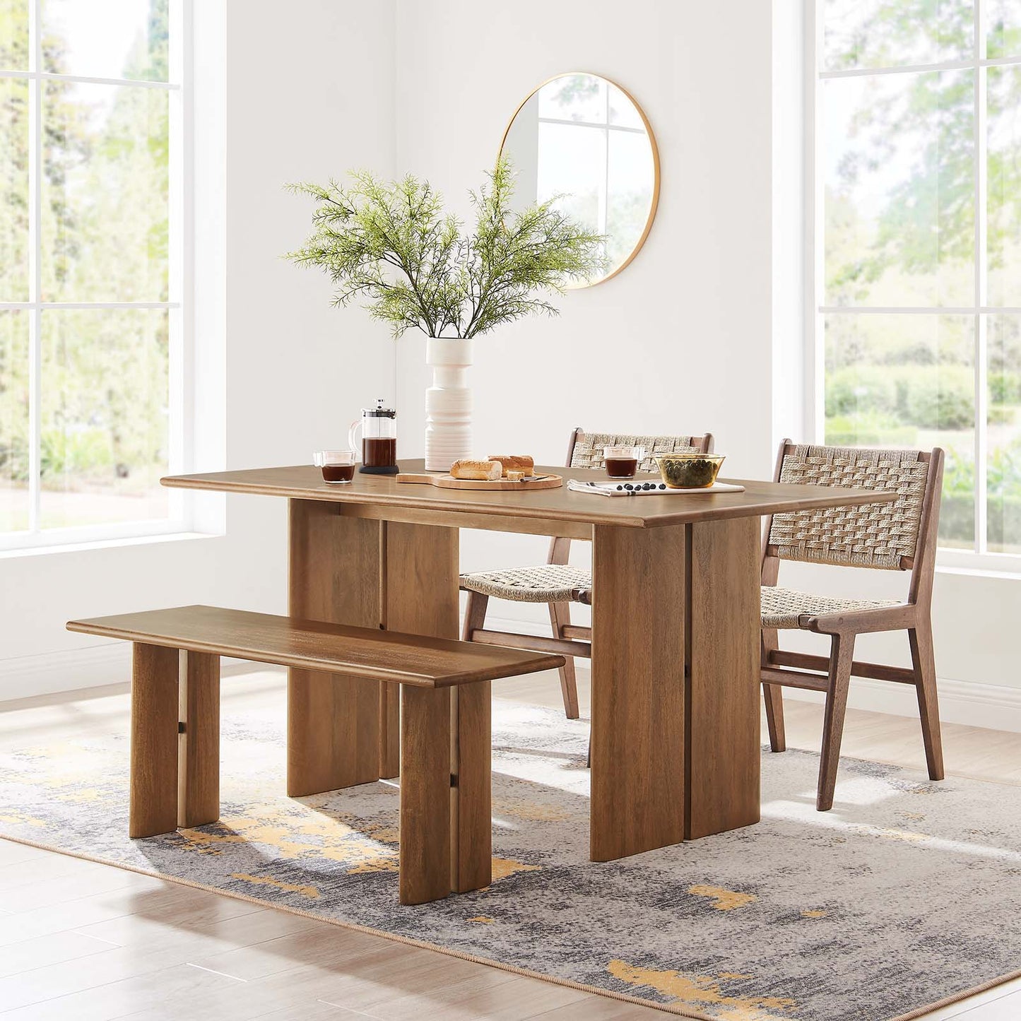 Amistad 60" Wood Dining Table and Bench Set By Modway - EEI-6690 | Dining Sets | Modishstore - 12