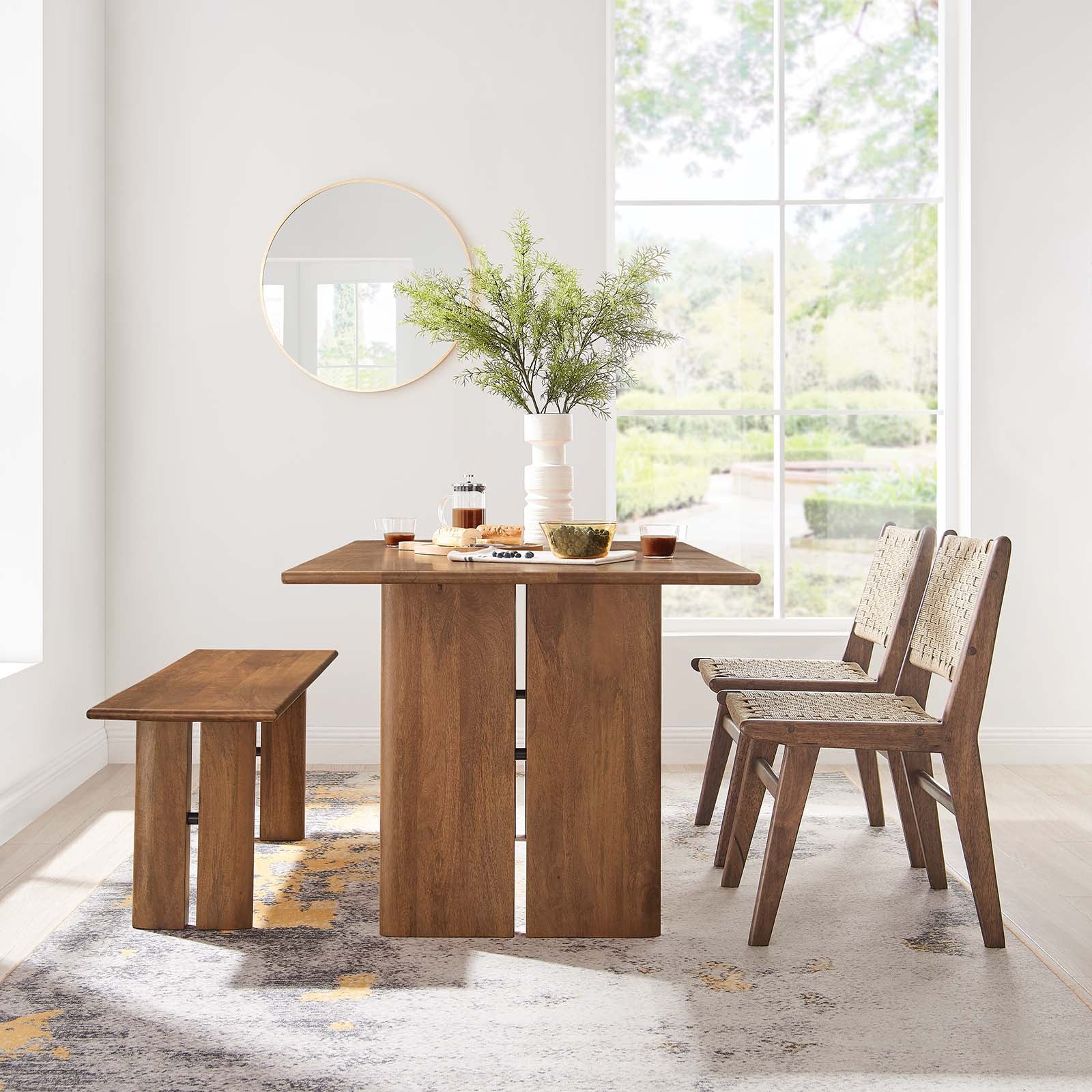 Amistad 60" Wood Dining Table and Bench Set By Modway - EEI-6690 | Dining Sets | Modishstore - 7