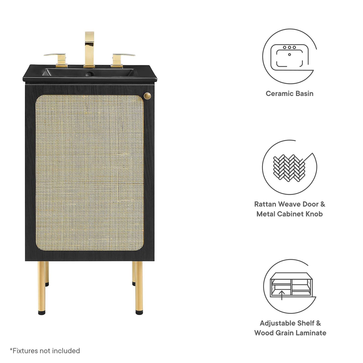 Chaucer 18" Bathroom Vanity By Modway - EEI-6692 | Bathroom Accessories | Modishstore - 12