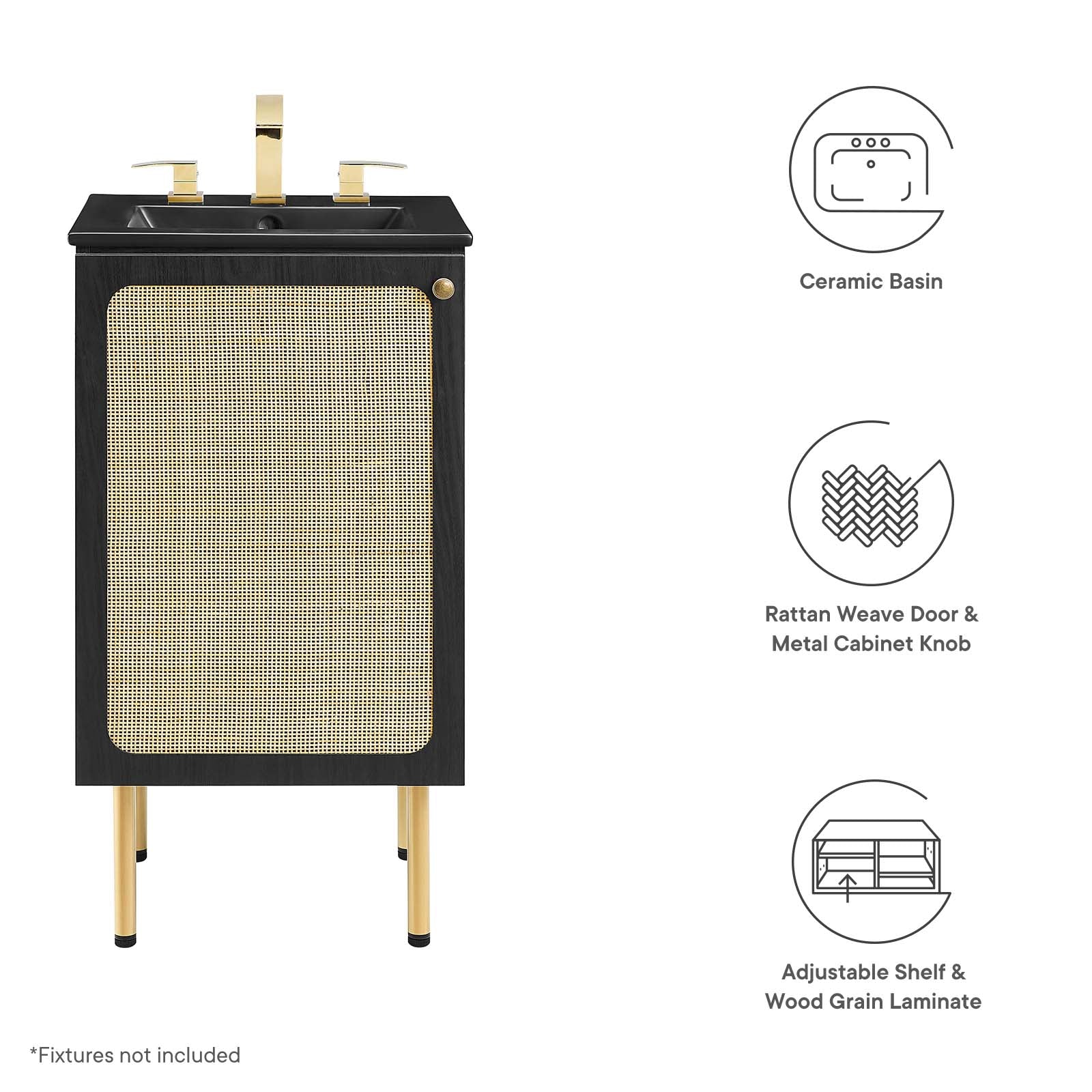 Chaucer 18" Bathroom Vanity By Modway - EEI-6692 | Bathroom Accessories | Modishstore - 12