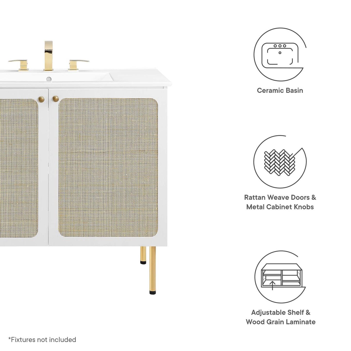 Chaucer 36" Bathroom Vanity By Modway - EEI-6697 | Bathroom Accessories | Modishstore - 42