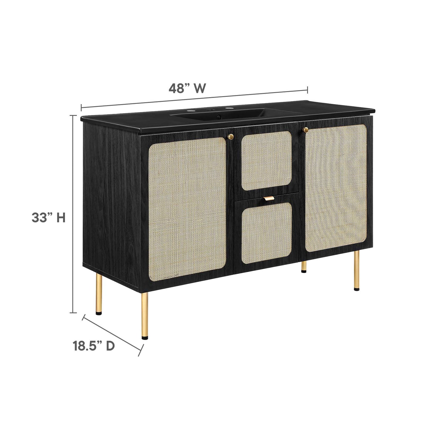 Chaucer 48" Single Sink Bathroom Vanity By Modway - EEI-6700 | Bathroom Accessories | Modishstore - 13