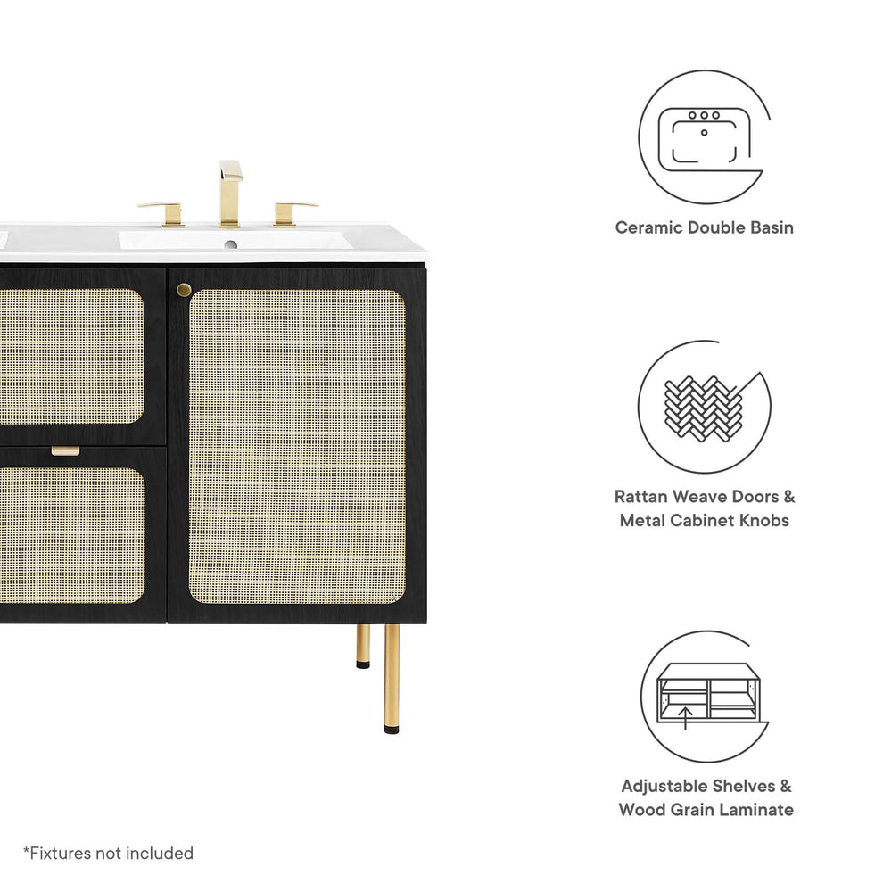 Chaucer 48" Double Sink Bathroom Vanity By Modway - EEI-6701 | Bathroom Accessories | Modishstore - 14