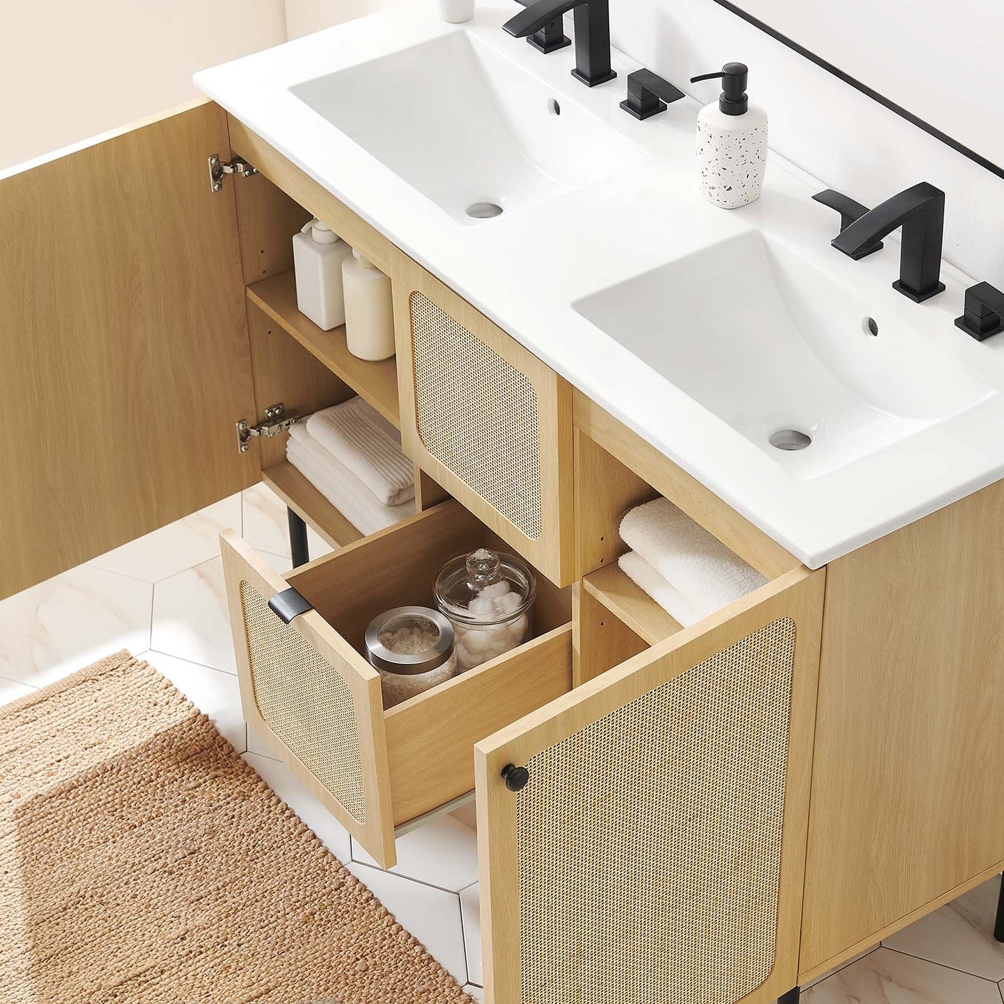 Chaucer 48" Double Sink Bathroom Vanity By Modway - EEI-6701 | Bathroom Accessories | Modishstore - 30