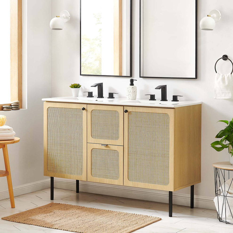 Chaucer 48" Double Sink Bathroom Vanity By Modway - EEI-6701 | Bathroom Accessories | Modishstore - 31