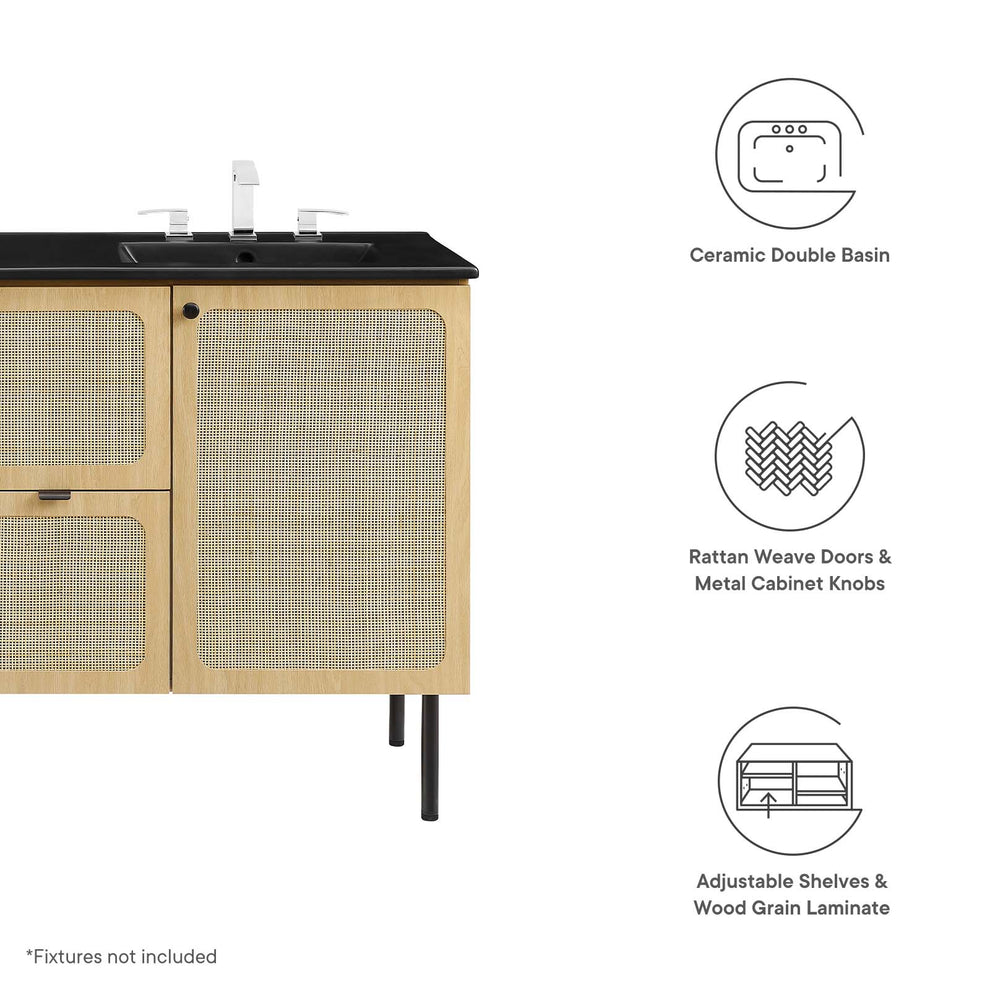 Chaucer 48" Double Sink Bathroom Vanity By Modway - EEI-6702 | Bathroom Accessories | Modishstore - 29