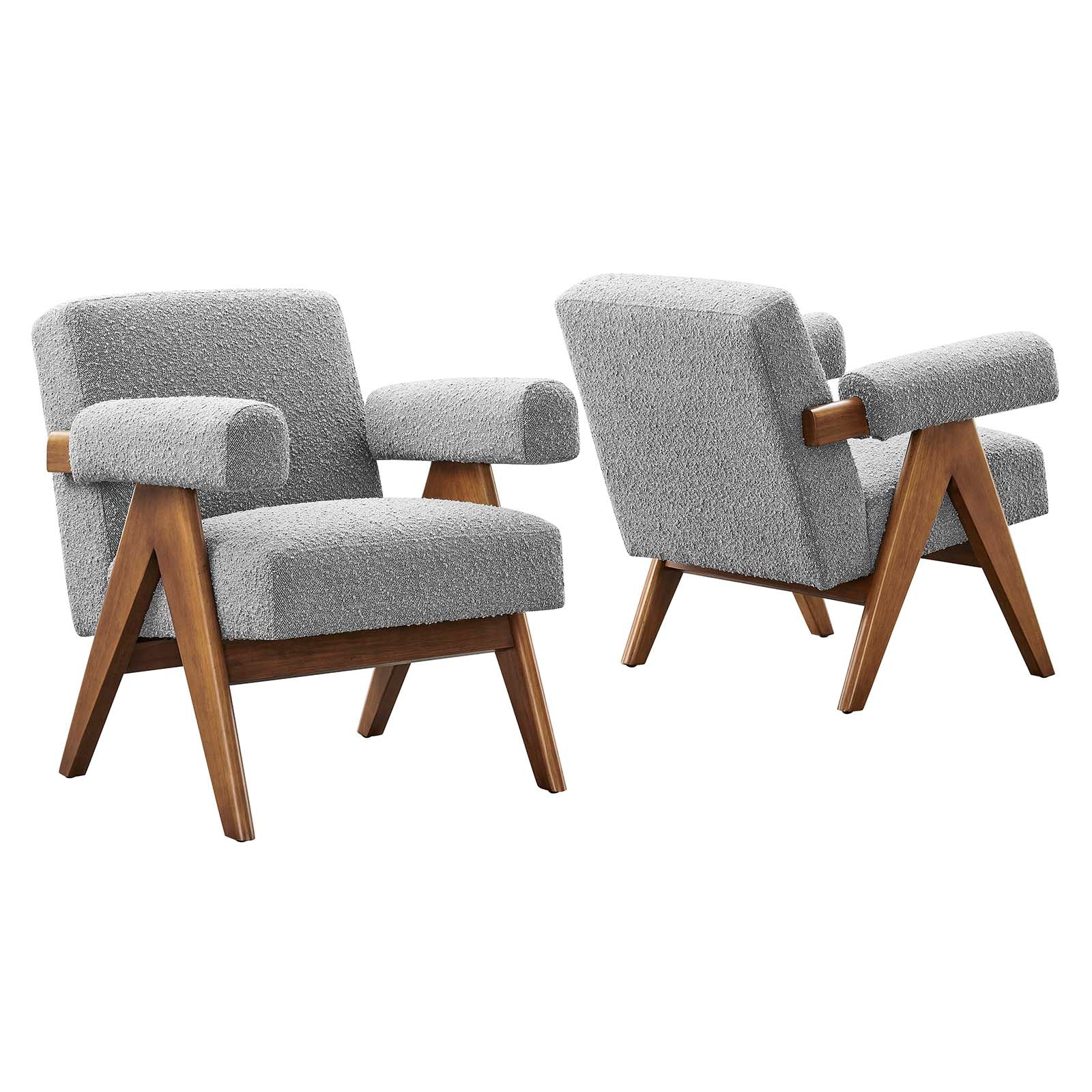 Lyra Boucle Fabric Armchair - Set of 2 By Modway - EEI-6703 | Armchairs | Modishstore - 17
