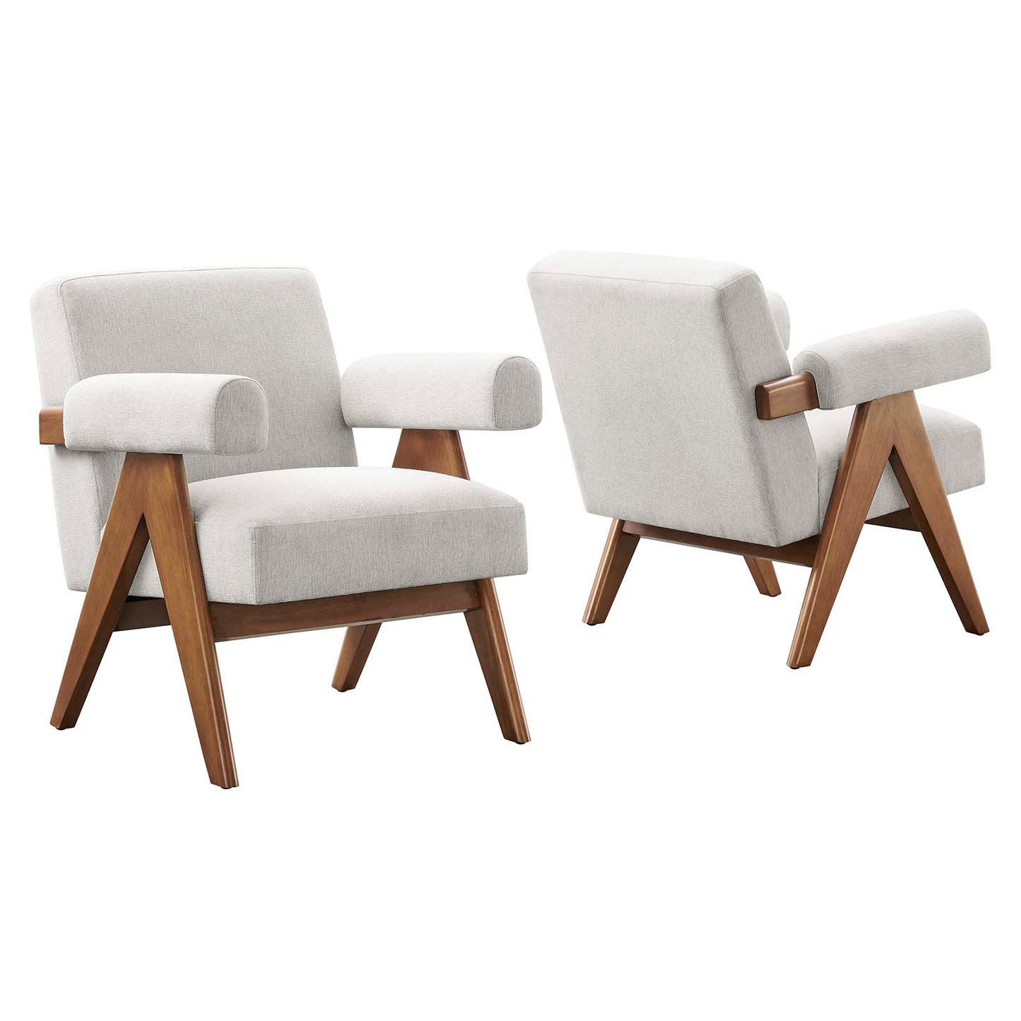 Lyra Fabric Armchair - Set of 2 By Modway - EEI-6704 | Armchairs | Modishstore - 17