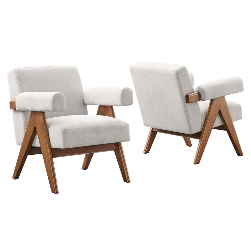 Lyra Fabric Armchair - Set of 2 By Modway - EEI-6704 | Armchairs | Modishstore - 17