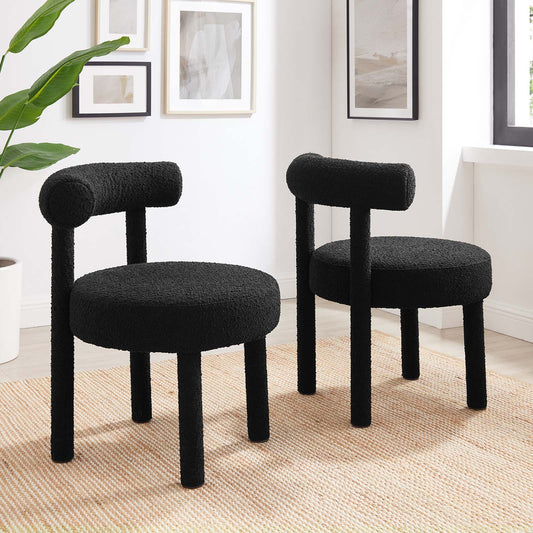 Toulouse Boucle Fabric Dining Chair - Set of 2 By Modway - EEI-6705 | Dining Chairs | Modway