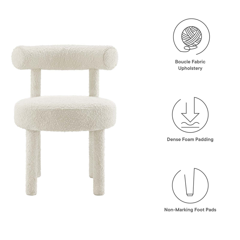Toulouse Boucle Fabric Dining Chair - Set of 2 By Modway - EEI-6705 | Dining Chairs | Modishstore - 19