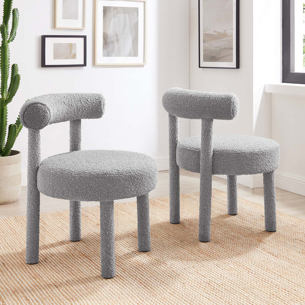 Toulouse Boucle Fabric Dining Chair - Set of 2 By Modway - EEI-6705 | Dining Chairs | Modishstore - 23