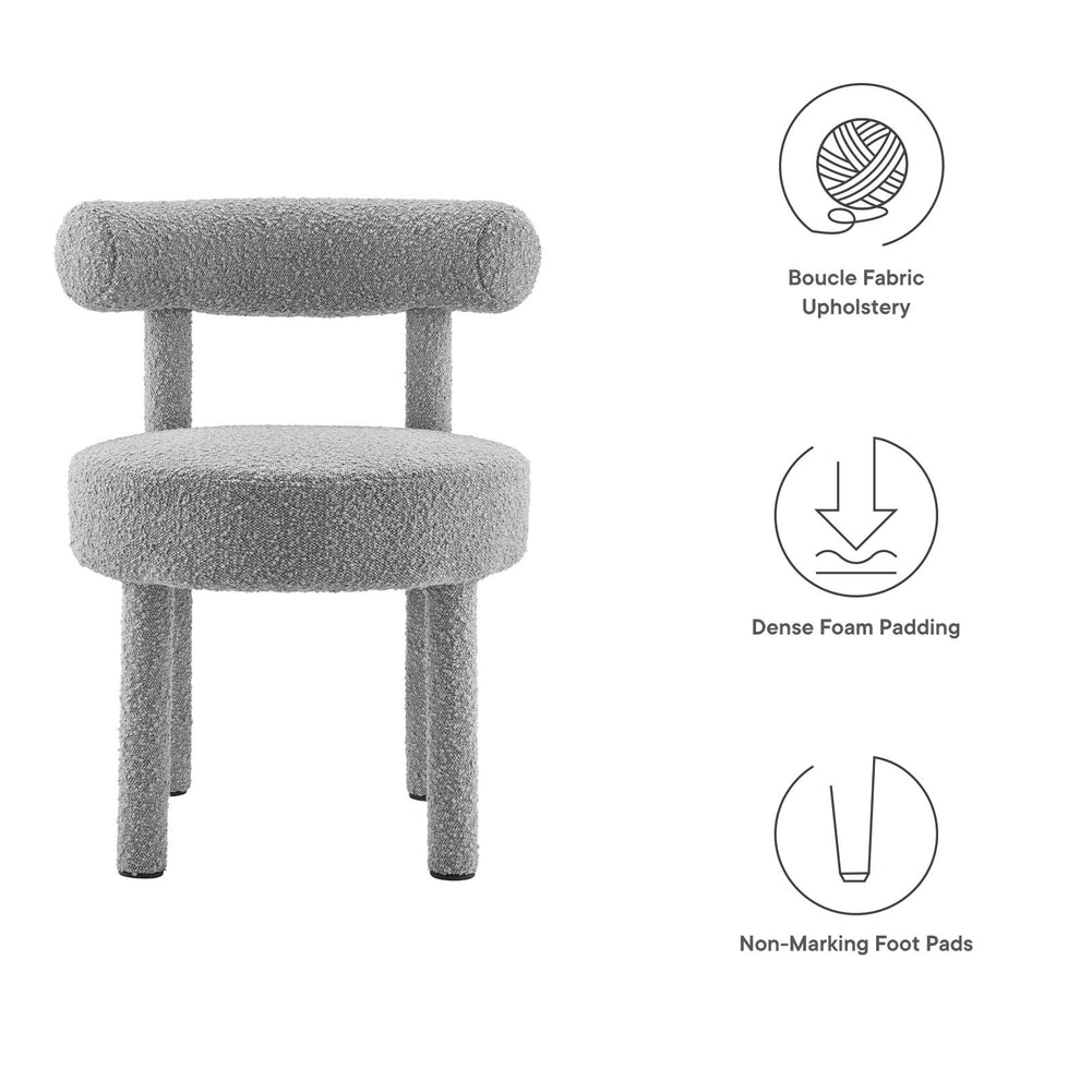 Toulouse Boucle Fabric Dining Chair - Set of 2 By Modway - EEI-6705 | Dining Chairs | Modishstore - 29