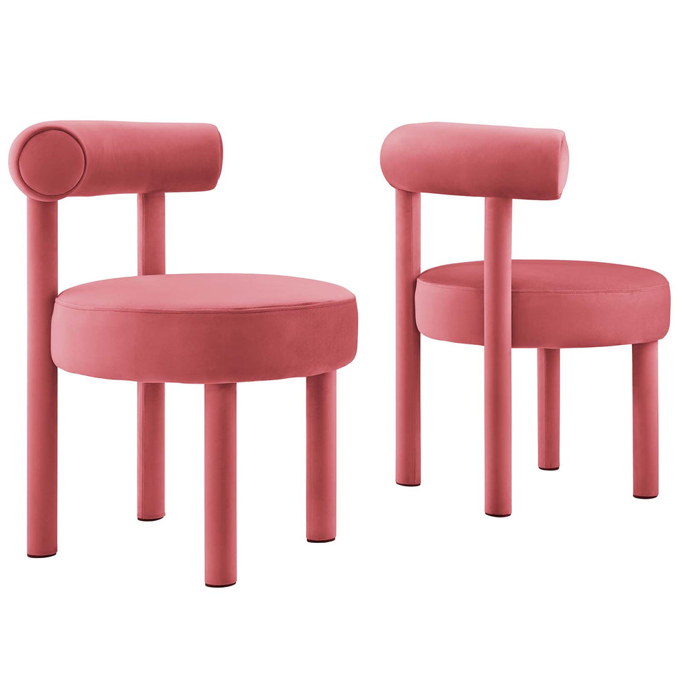 Toulouse Performance Velvet Dining Chair - Set of 2 By Modway - EEI-6706 | Dining Chairs | Modishstore - 2