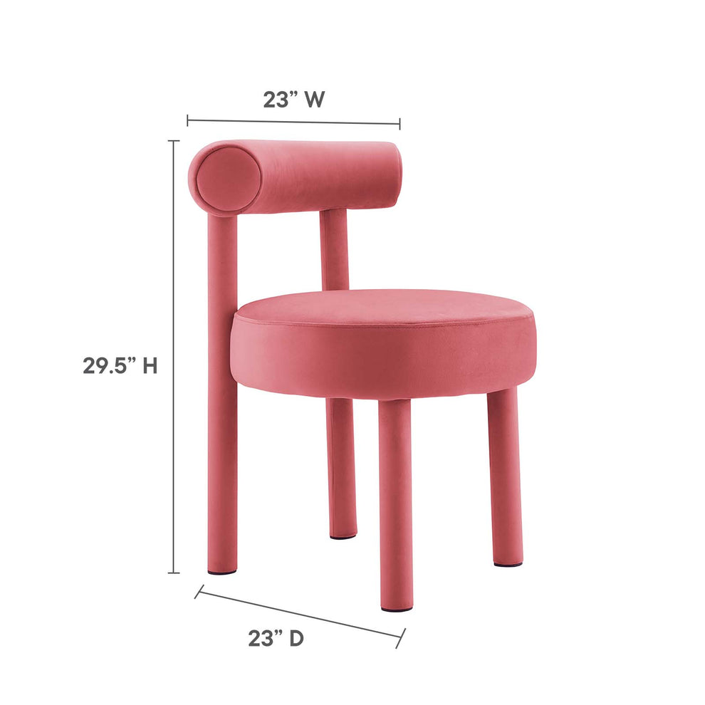 Toulouse Performance Velvet Dining Chair - Set of 2 By Modway - EEI-6706 | Dining Chairs | Modishstore - 10