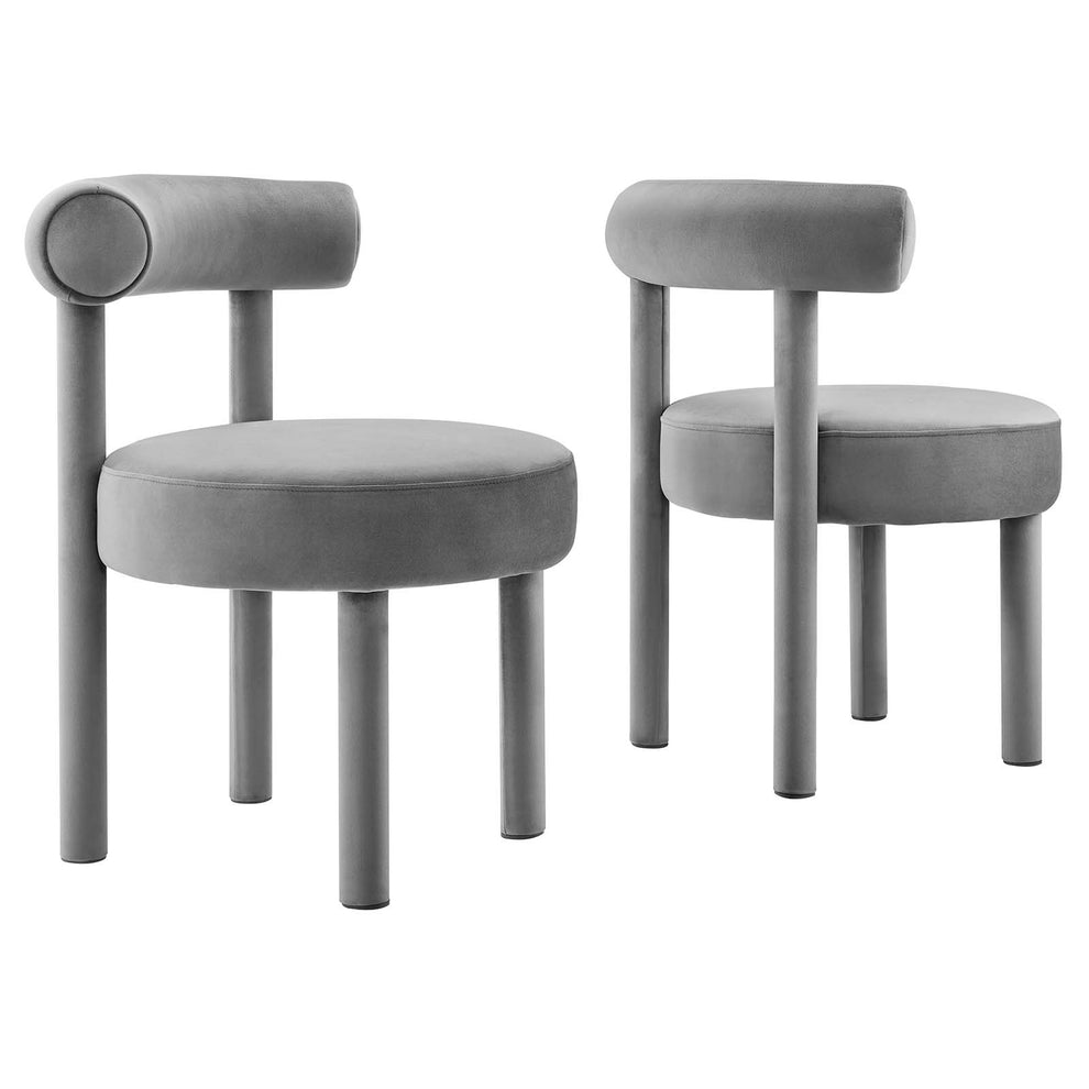 Toulouse Performance Velvet Dining Chair - Set of 2 By Modway - EEI-6706 | Dining Chairs | Modishstore - 11