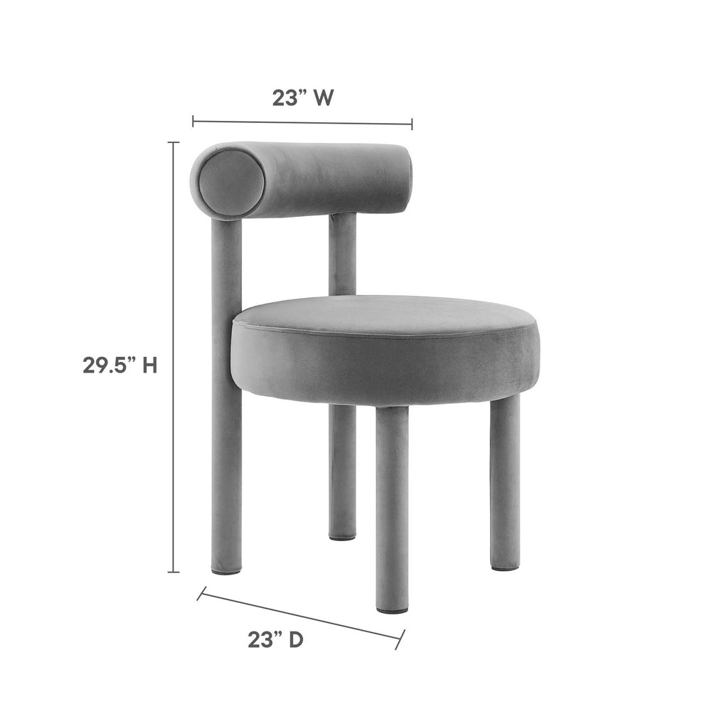 Toulouse Performance Velvet Dining Chair - Set of 2 By Modway - EEI-6706 | Dining Chairs | Modishstore - 20