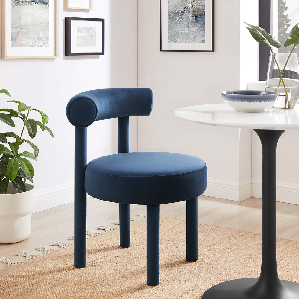 Toulouse Performance Velvet Dining Chair - Set of 2 By Modway - EEI-6706 | Dining Chairs | Modishstore - 22