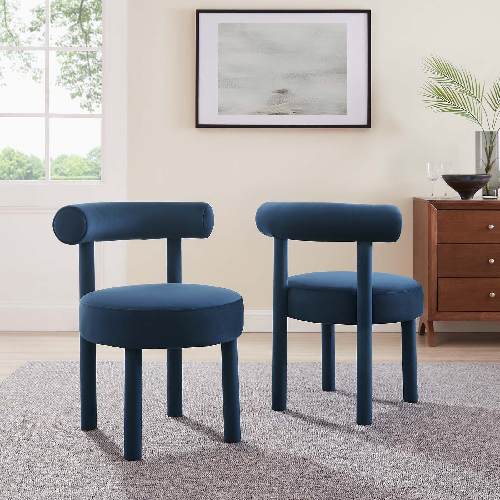 Toulouse Performance Velvet Dining Chair - Set of 2 By Modway - EEI-6706 | Dining Chairs | Modway - 23