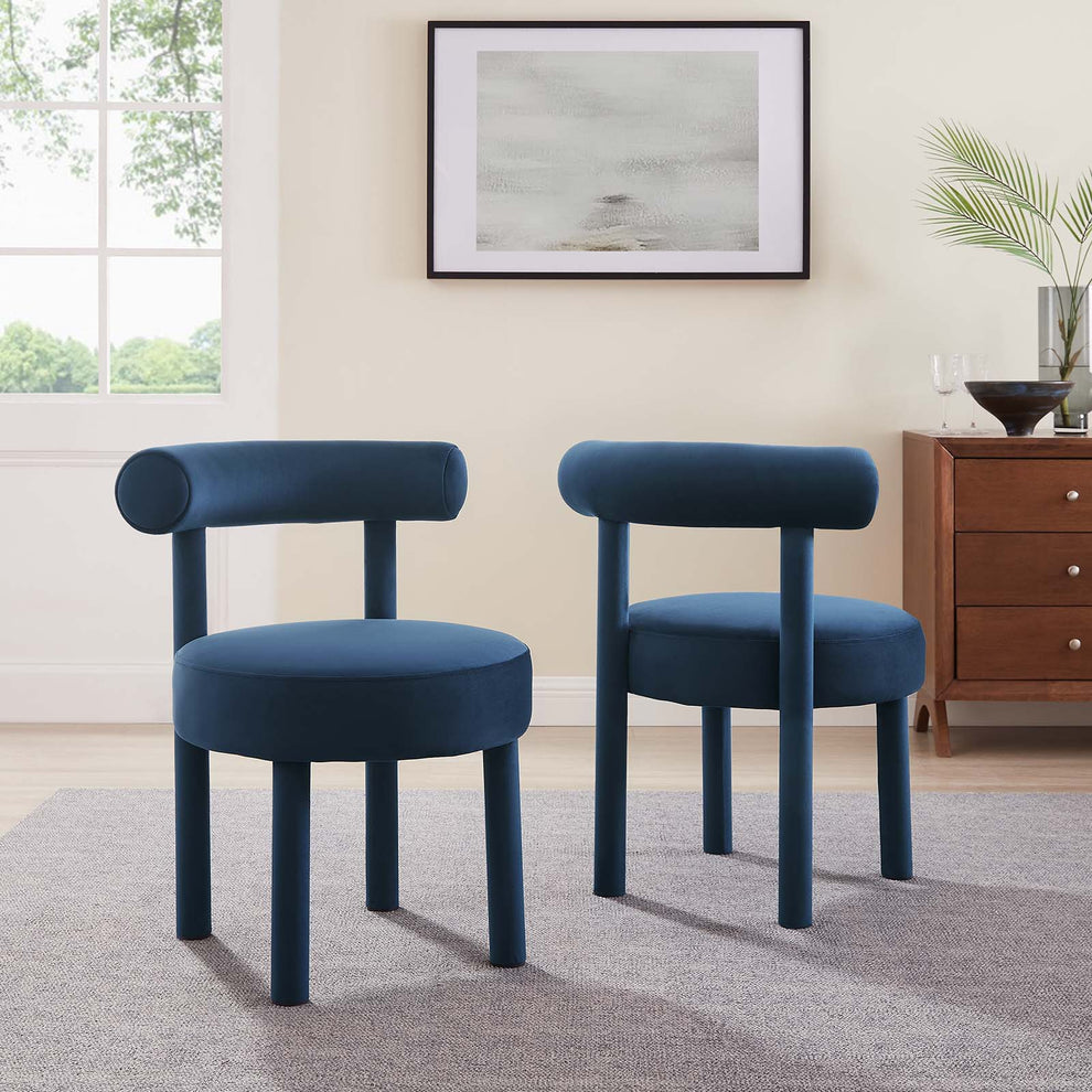 Toulouse Performance Velvet Dining Chair - Set of 2 By Modway - EEI-6706 | Dining Chairs | Modishstore - 23