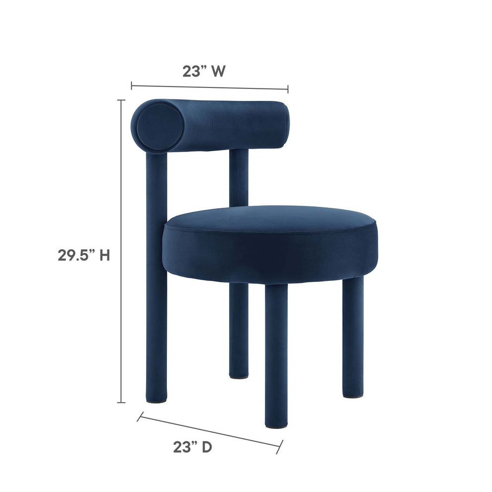 Toulouse Performance Velvet Dining Chair - Set of 2 By Modway - EEI-6706 | Dining Chairs | Modishstore - 30