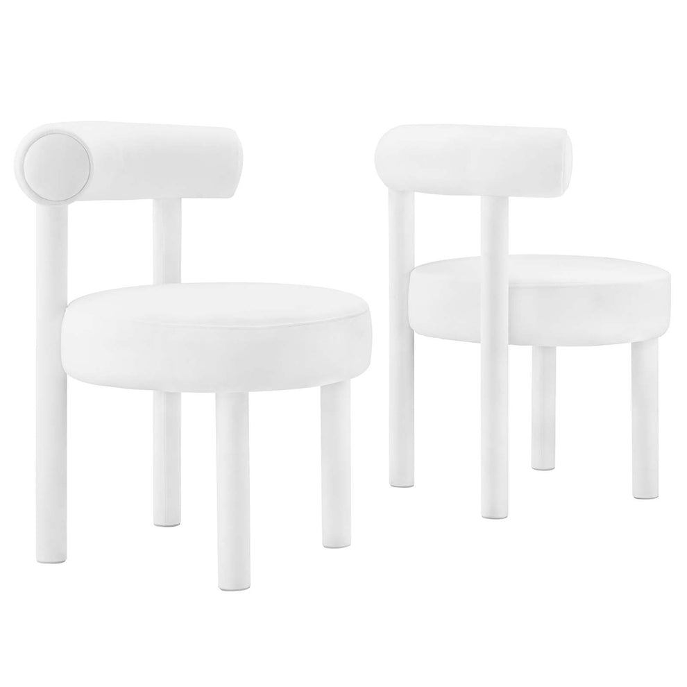Toulouse Performance Velvet Dining Chair - Set of 2 By Modway - EEI-6706 | Dining Chairs | Modishstore - 31