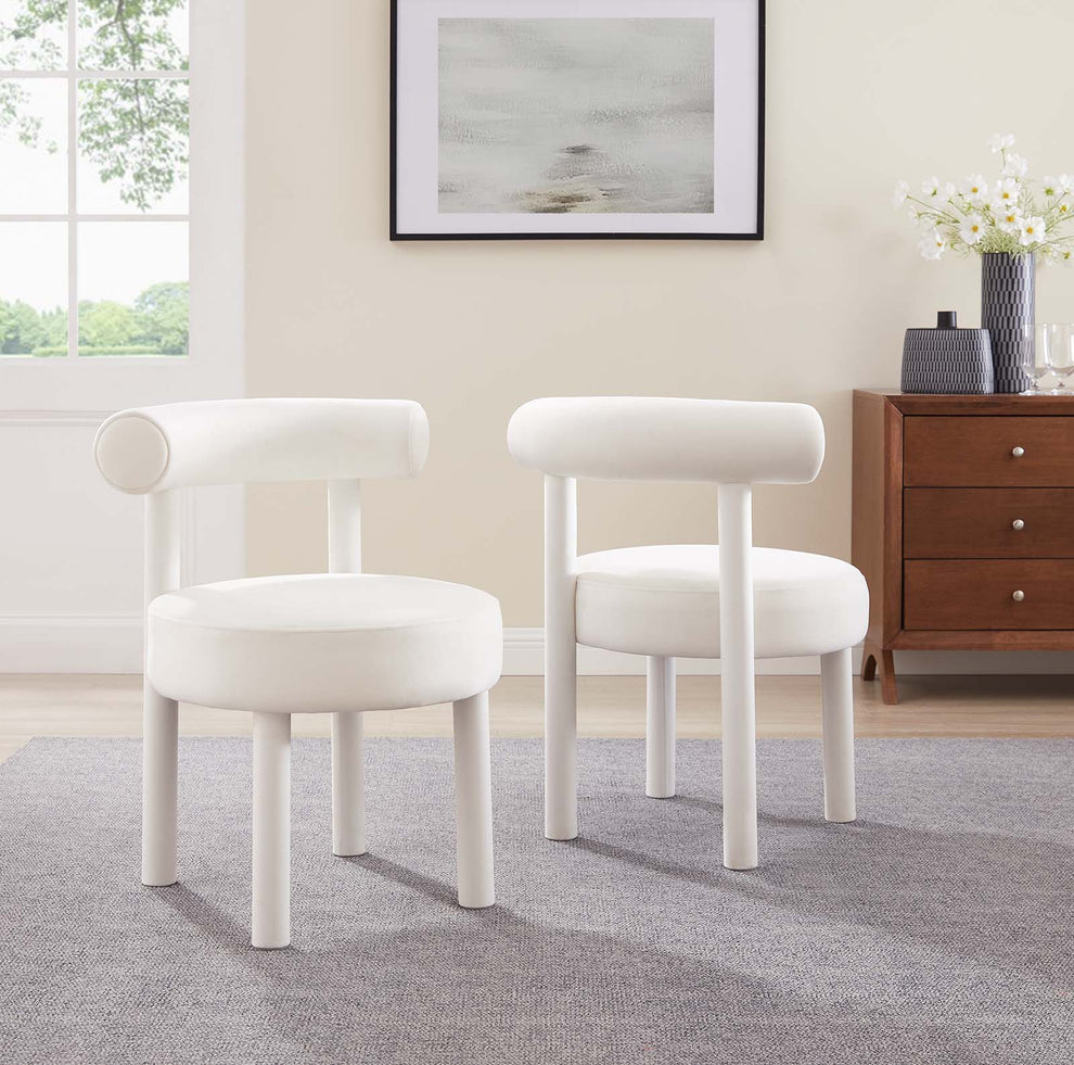 Toulouse Performance Velvet Dining Chair - Set of 2 By Modway - EEI-6706 | Dining Chairs | Modishstore - 33