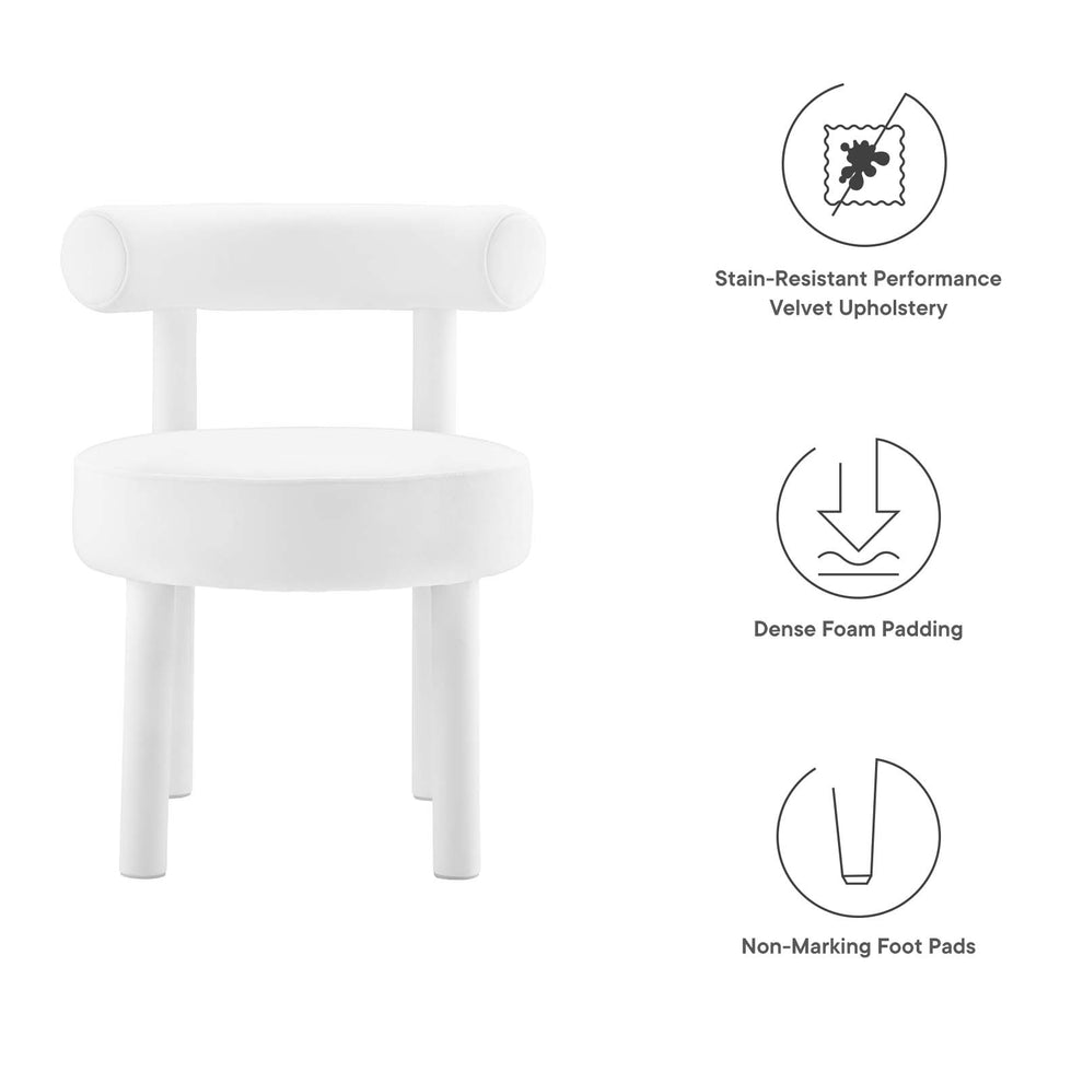 Toulouse Performance Velvet Dining Chair - Set of 2 By Modway - EEI-6706 | Dining Chairs | Modishstore - 39