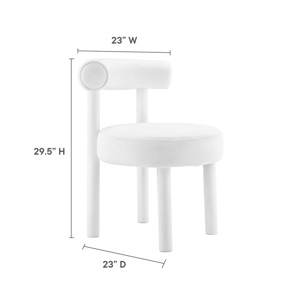 Toulouse Performance Velvet Dining Chair - Set of 2 By Modway - EEI-6706 | Dining Chairs | Modishstore - 40