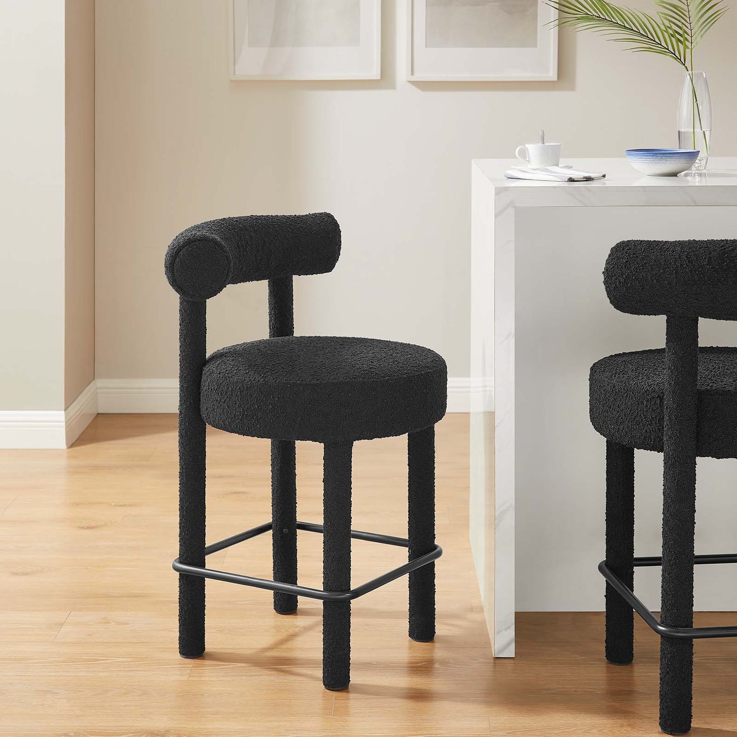 Toulouse Boucle Fabric Counter Stool - Set of 2 By Modway - EEI-6707 | Counter Stools | Modishstore - 3