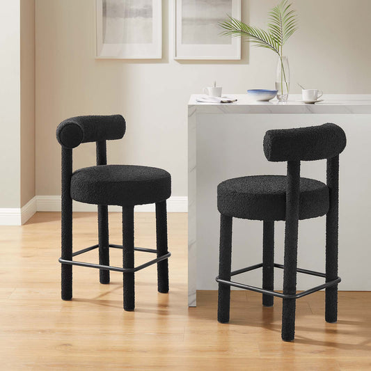 Toulouse Boucle Fabric Counter Stool - Set of 2 By Modway - EEI-6707 | Counter Stools | Modway